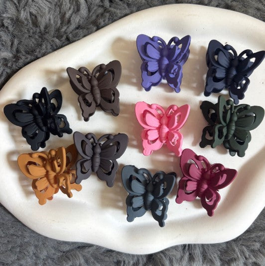 Double Layer Butterfly V-Clip β Elegant Hair Accessory with 3D Wing Design