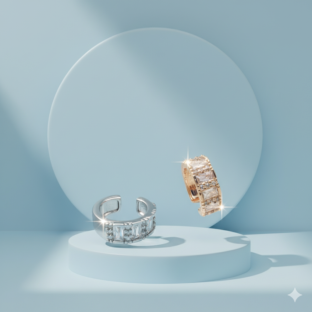 Sparkling Crystal Ear Cuff.