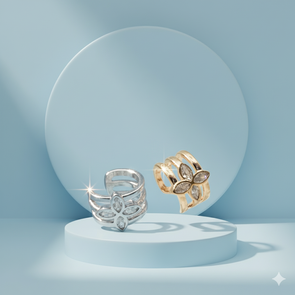 Sparkling Crystal Ear Cuff.