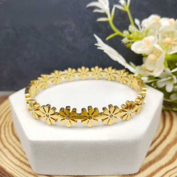 Antique Floral Gold Kada