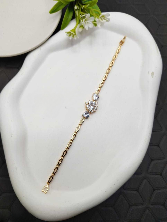 Gold-Plated Stone Bracelet – Elegant Everyday Jewelry