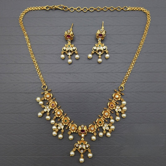 Regal Grace Matte Finish Necklace Set