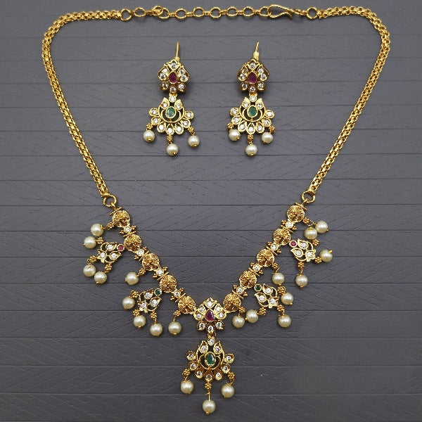 Divine Glow Matte Gold Jewelry Set