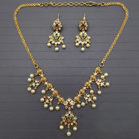 Divine Glow Matte Gold Jewelry Set