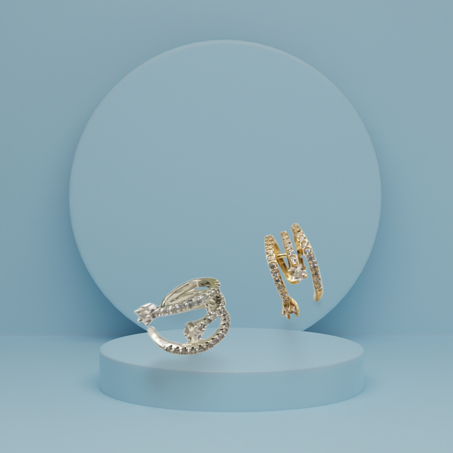 No piercing Crystal Ear Cuff