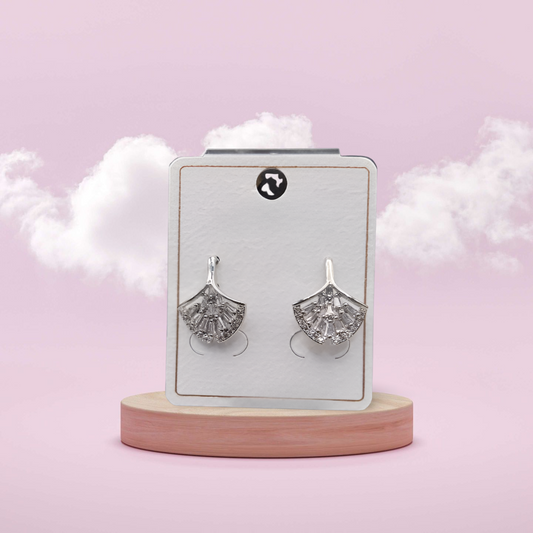 Minimalist Silver Leaf Studs