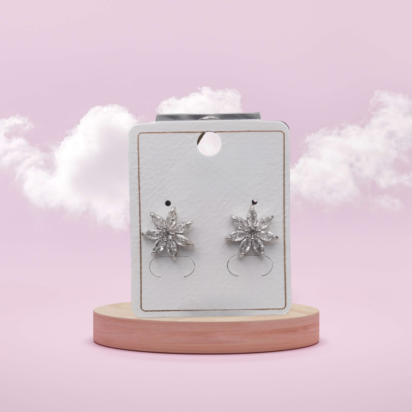 Lotus Stud Gold Earrings