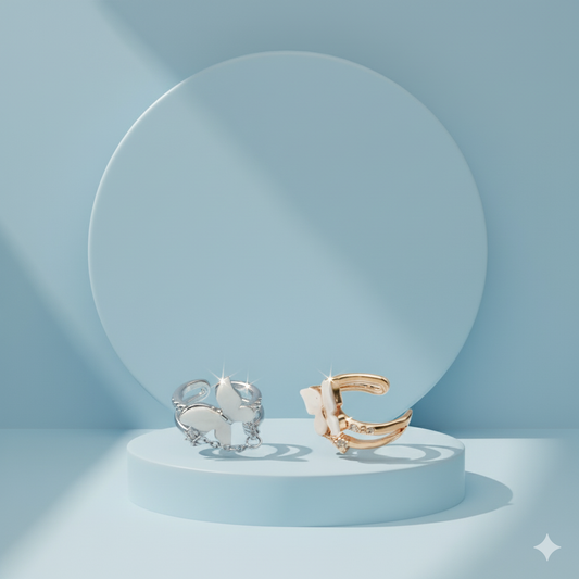 Crystal Butterfly Ear Cuff.