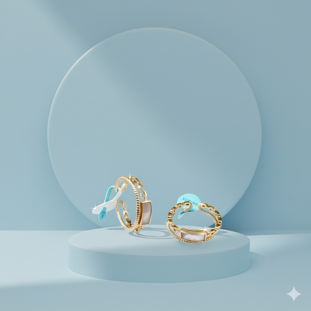 Twisted gold metal design Ring.