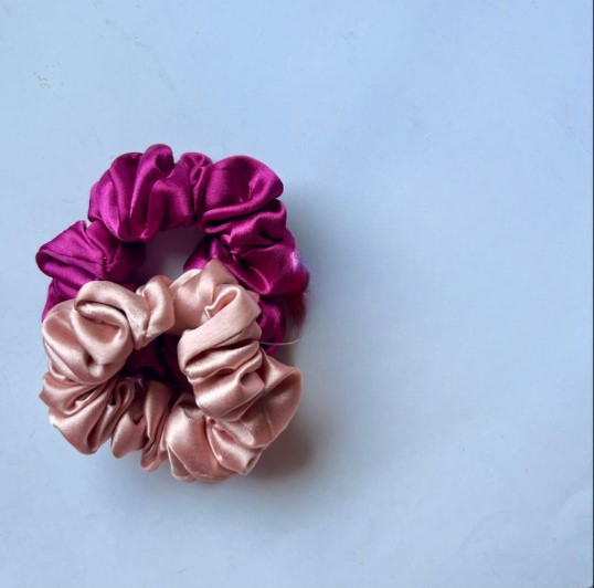 2-Color Scrunchie Combo – Soft & Stylish Hair Tie Set