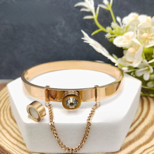 Designer Hanging Chain Gold Kada