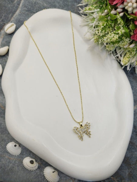 Designer Butterfly Pendant Necklace