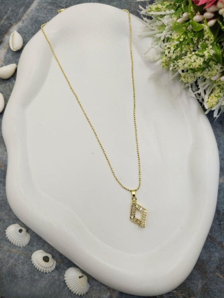 Classic Gold Rhombus Pendant Chain