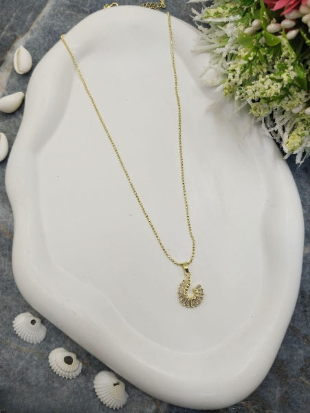 Gold Moana Hook Pendant Necklace
