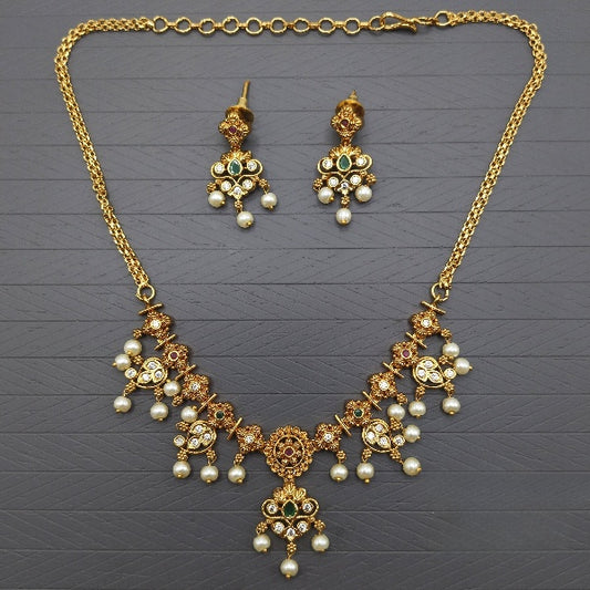 Antique Gold Toned Bridal Jewelry