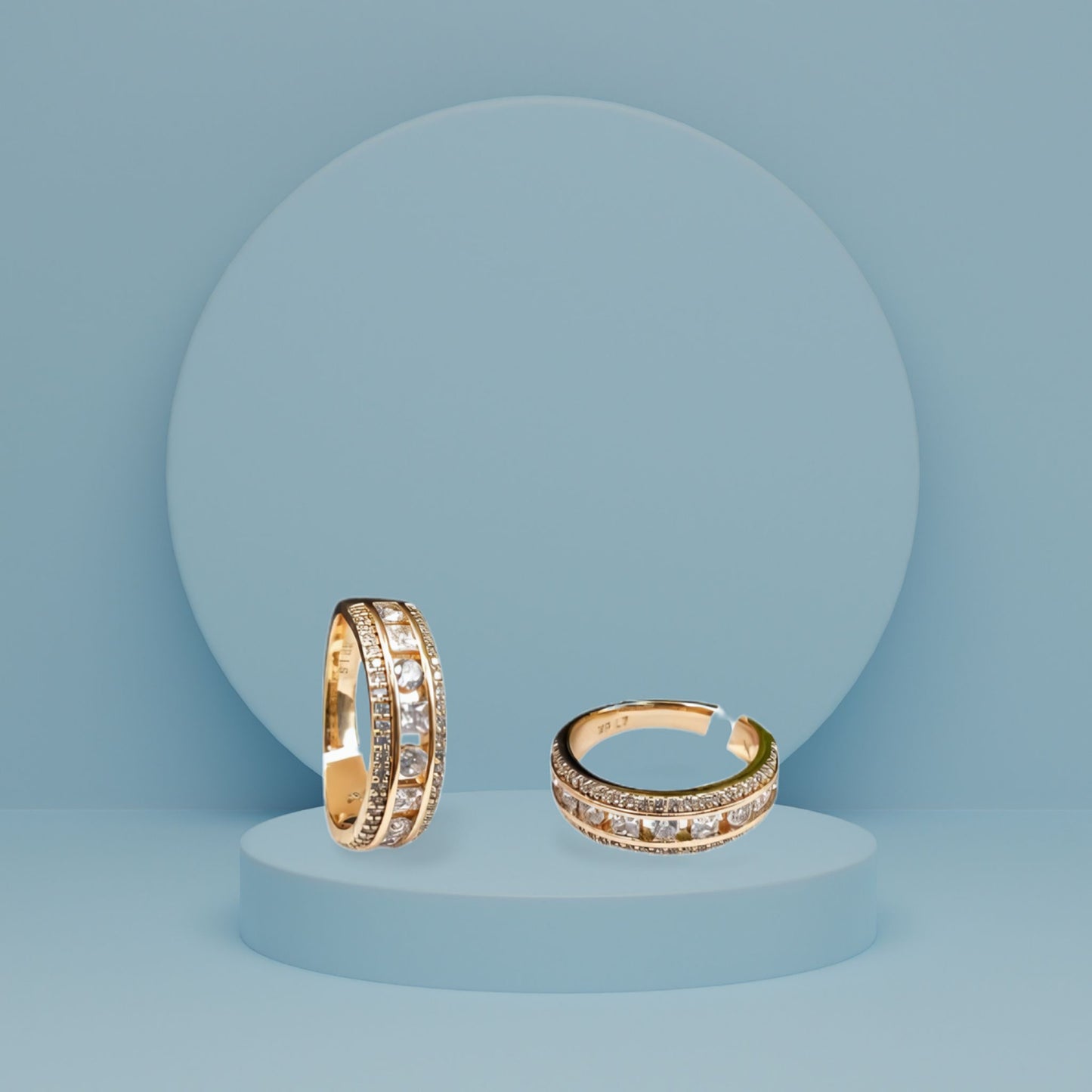 Elegant stone chain Finger Ring