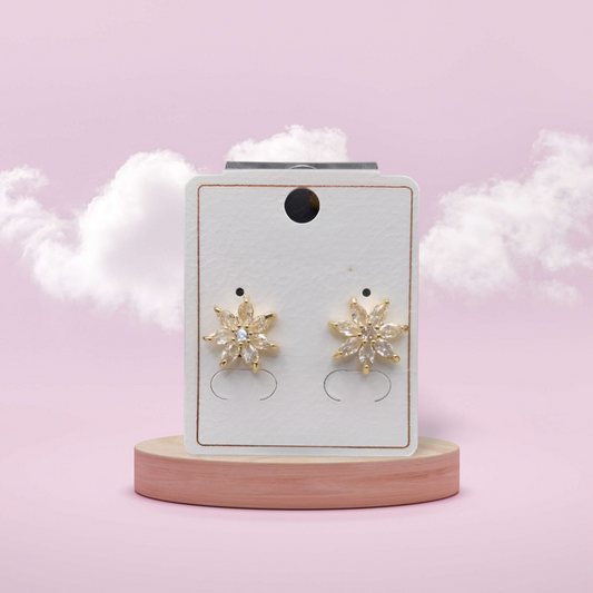 Lotus Stud Gold Earrings