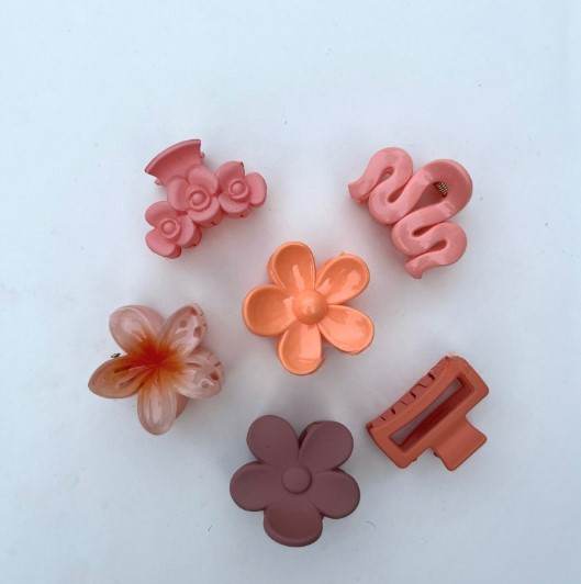 Orange Combo Claws – Bright & Playful Hair Clips in Warm Orange Tones
